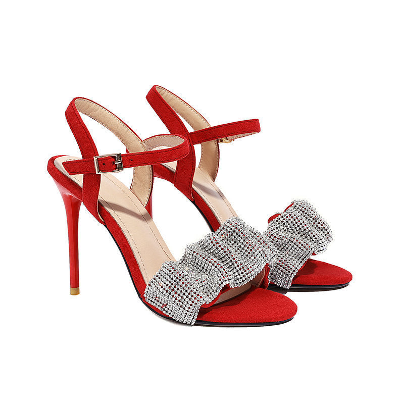 Tacones Romanos de Piel Sintética con Boca de Pez – Elegancia y Estilo para Cada Paso - nexbuy.com.mx