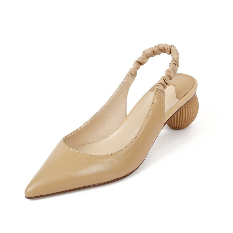 Tacón Esférico de Cuero – Diseño Vanguardista y Elegancia Atemporal - nexbuy.com.mx