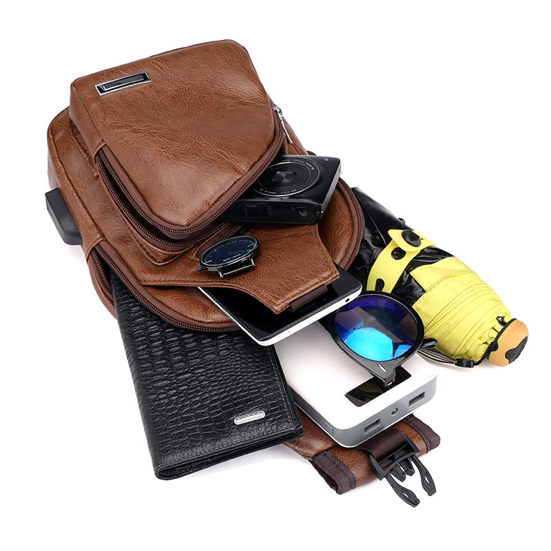 Bolsa de Hombro Casual en Vinipiel para Hombre – Estilo Urbano y Funcional
