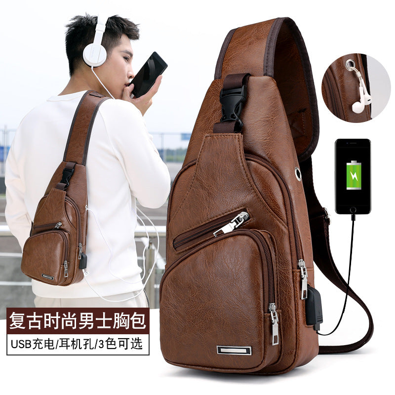 Bolsa de Hombro Casual en Vinipiel para Hombre – Estilo Urbano y Funcional