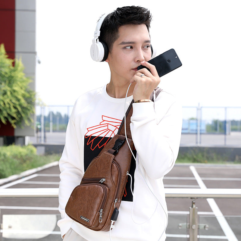 Bolsa de Hombro Casual en Vinipiel para Hombre – Estilo Urbano y Funcional