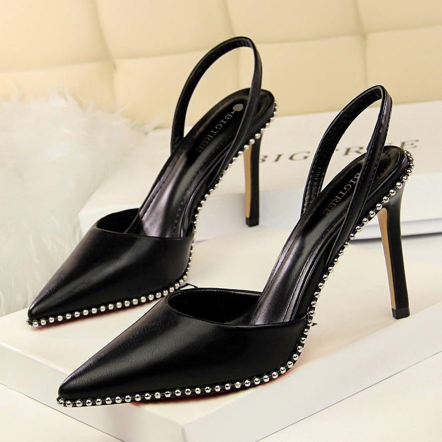 Tacones Altos con perlas de metal - nexbuy.com.mx