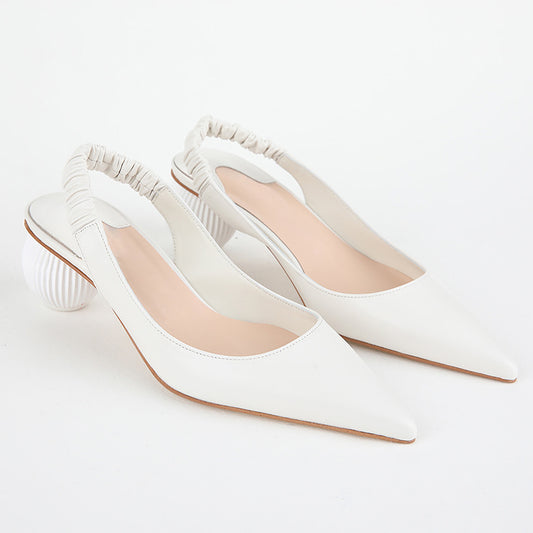 Tacón Esférico de Cuero – Diseño Vanguardista y Elegancia Atemporal - nexbuy.com.mx