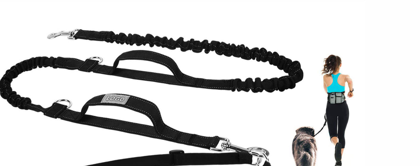 Correa de Entrenamiento Manos Libres con Bolso de Cintura para Perros - nexbuy.com.mx