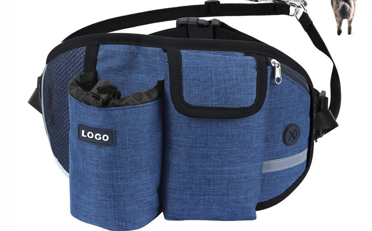Correa de Entrenamiento Manos Libres con Bolso de Cintura para Perros - nexbuy.com.mx