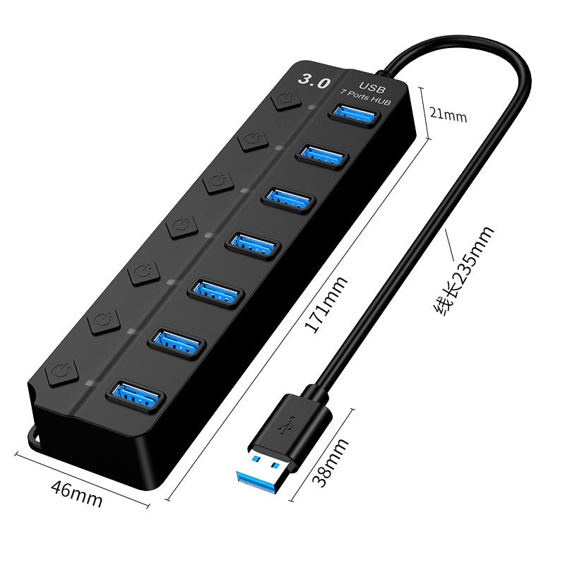 Hub USB 3.0 de Alta Velocidad con 7 Puertos – Expande tu Conectividad - nexbuy.com.mx