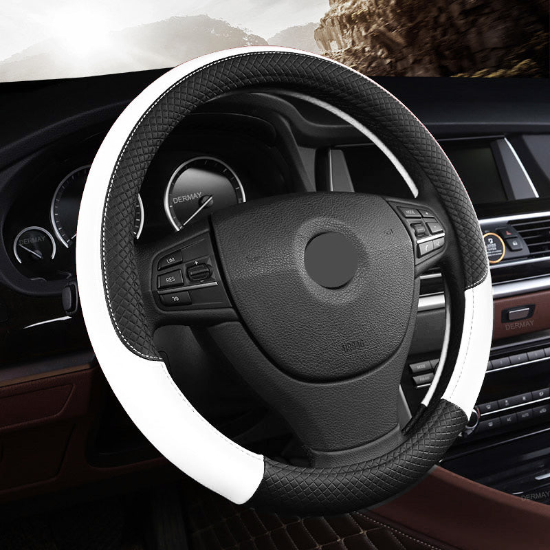 Funda Universal de Cuero para Volante de Auto - Comodidad y Estilo de Alta Calidad - nexbuy.com.mx
