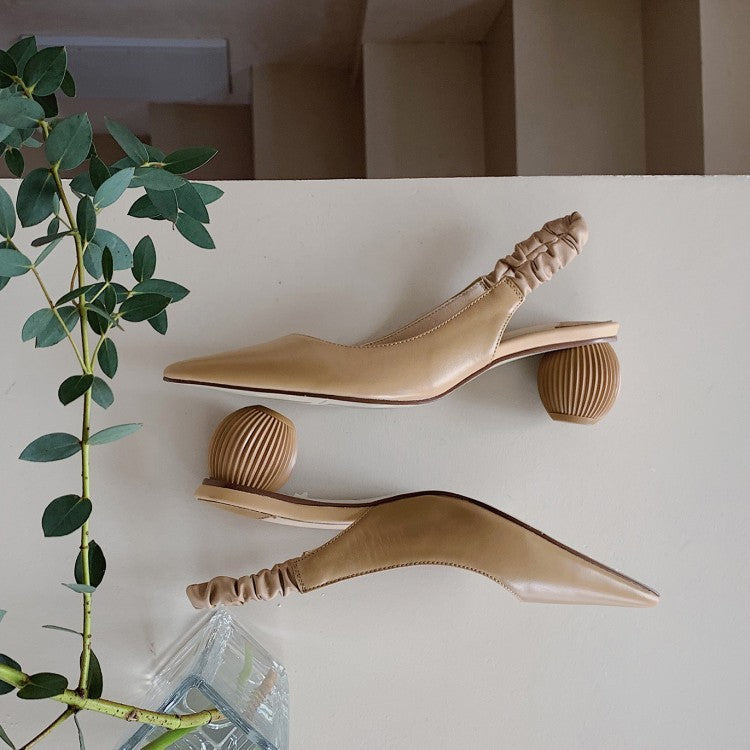 Tacón Esférico de Cuero – Diseño Vanguardista y Elegancia Atemporal - nexbuy.com.mx