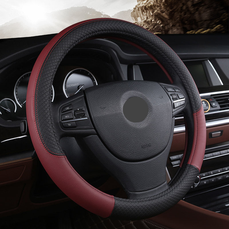Funda Universal de Cuero para Volante de Auto - Comodidad y Estilo de Alta Calidad - nexbuy.com.mx
