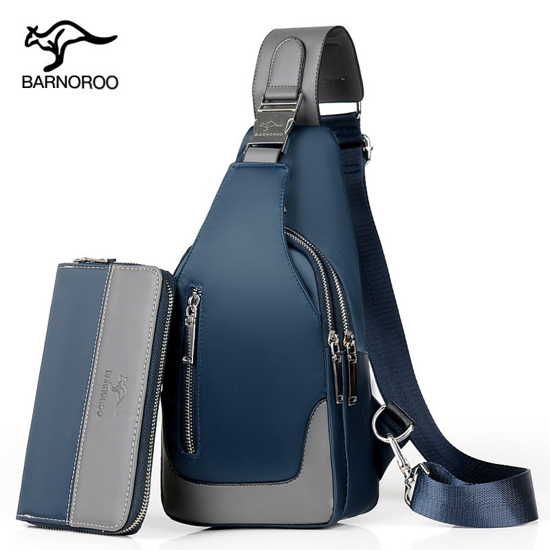 Bolsa de Hombro para Hombre XB32 - Azul (Paquete Pequeño con USB)