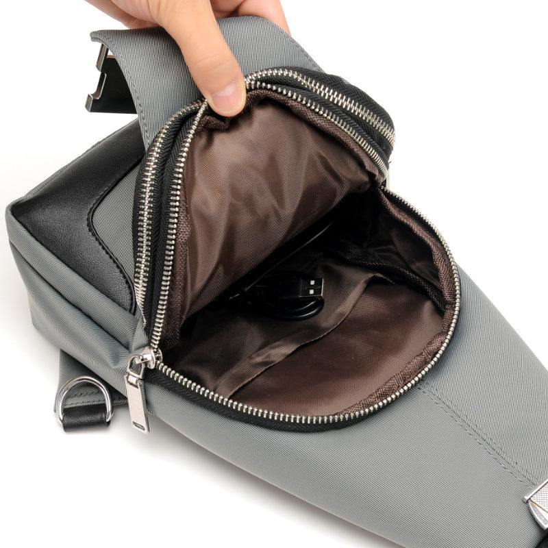 Bolsa de Hombro para Hombre XB32 - Azul (Paquete Pequeño con USB)