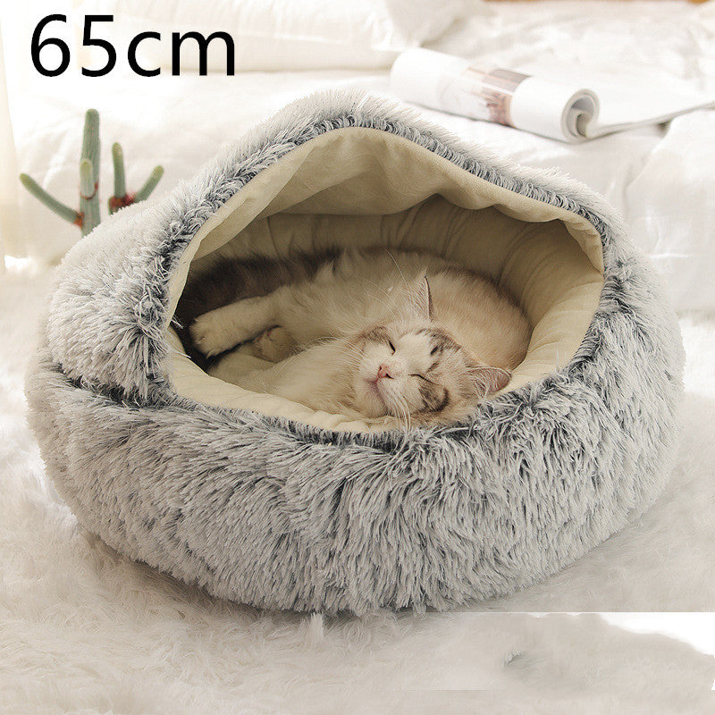 Cama Redonda 2 en 1 para Perros y Gatos - nexbuy.com.mx