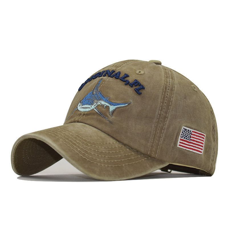 Gorra de béisbol con bordado de tiburón – Estilo atrevido y urbano - nexbuy.com.mx