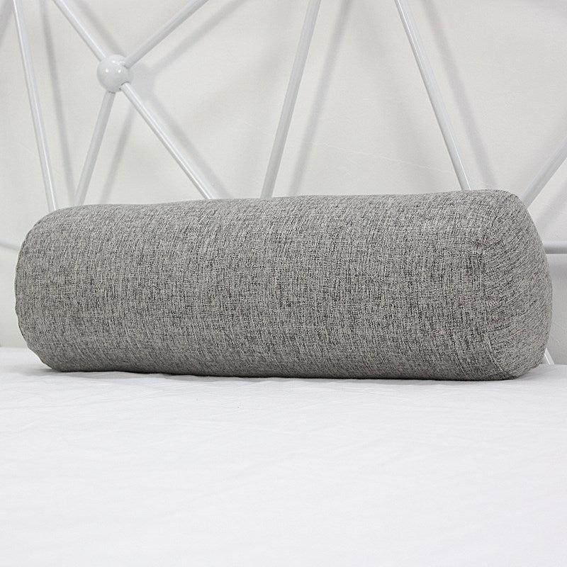 Almohada Cilíndrica de Algodón y Lino - Soporte Lumbar y Estilo Moderno - nexbuy.com.mx