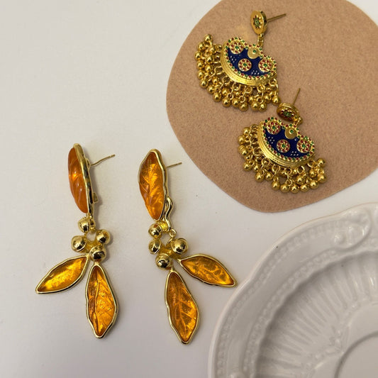 Aretes de Flor y Hojas para Mujer - nexbuy.com.mx