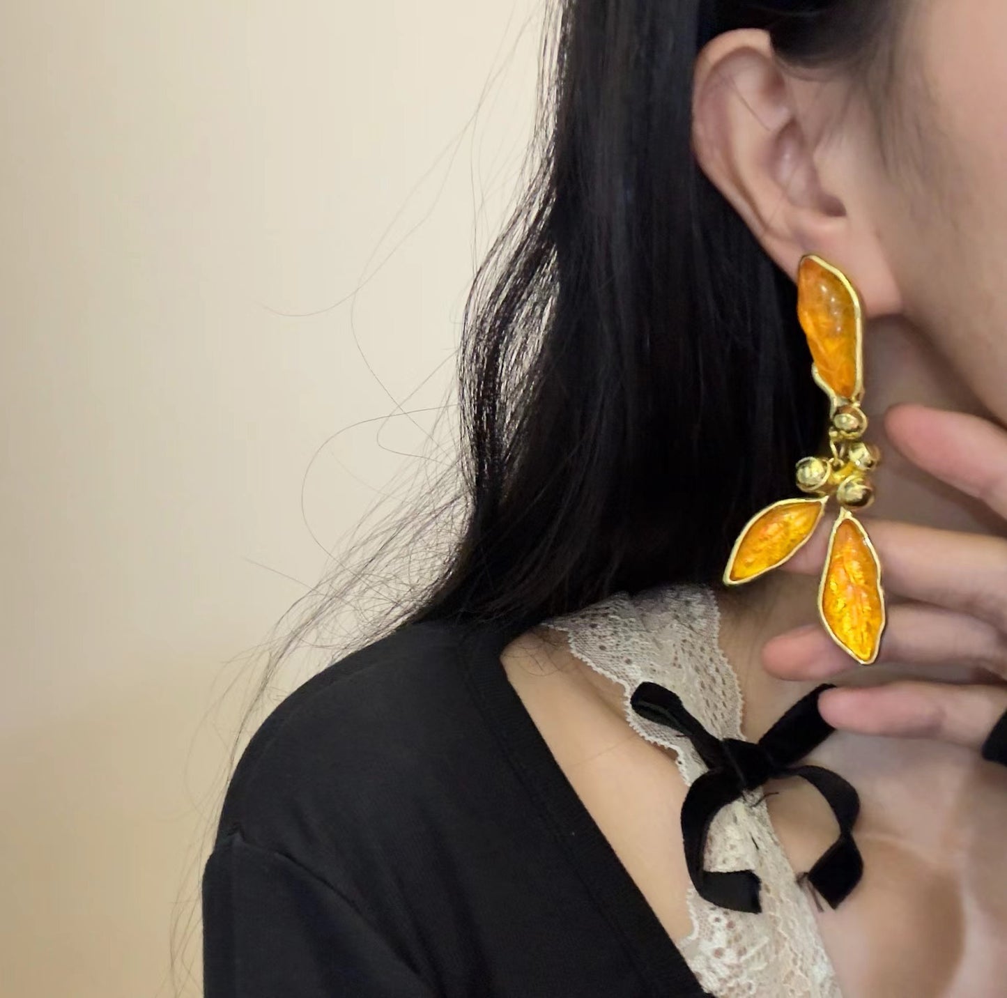 Aretes de Flor y Hojas para Mujer - nexbuy.com.mx