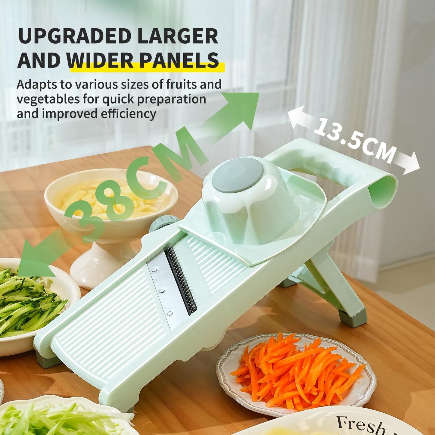 Cortadora de verduras, trituradora de papas y ralladora de frutas multifuncional con mango - nexbuy.com.mx