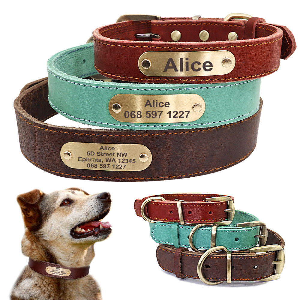 Collares personalizados con placas de identificación para perros medianos y grandes - nexbuy.com.mx