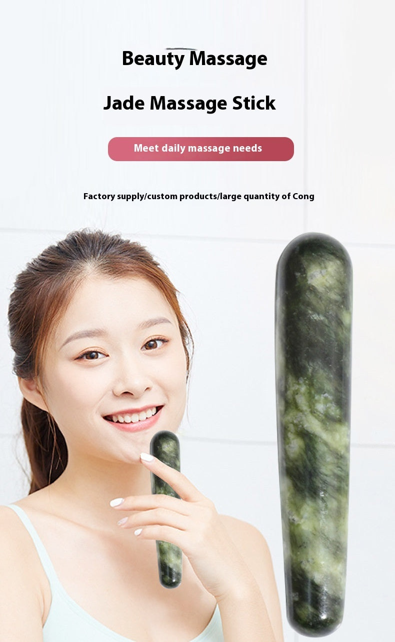 Bastón de Masaje para acupuntura de Jade Belleza Xiuyan