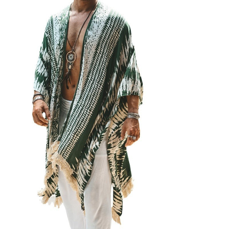 Capa de playa estampada para hombre Trendy Loose - nexbuy.com.mx