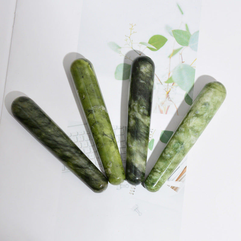 Bastón de Masaje para acupuntura de Jade Belleza Xiuyan