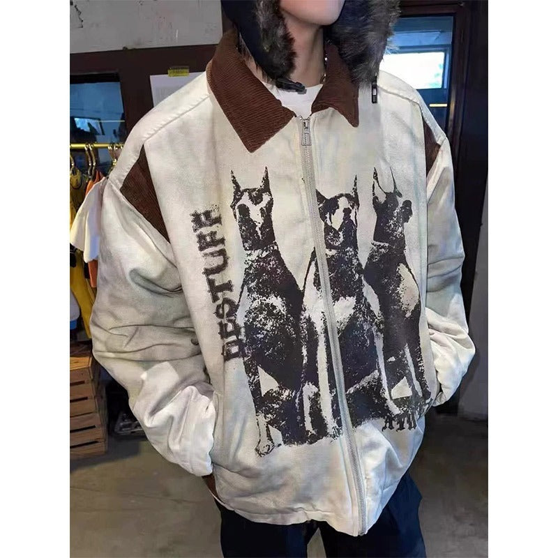 Chaqueta Estilo American Retro – Corte Regular de Algodón con Manga Clásica - nexbuy.com.mx