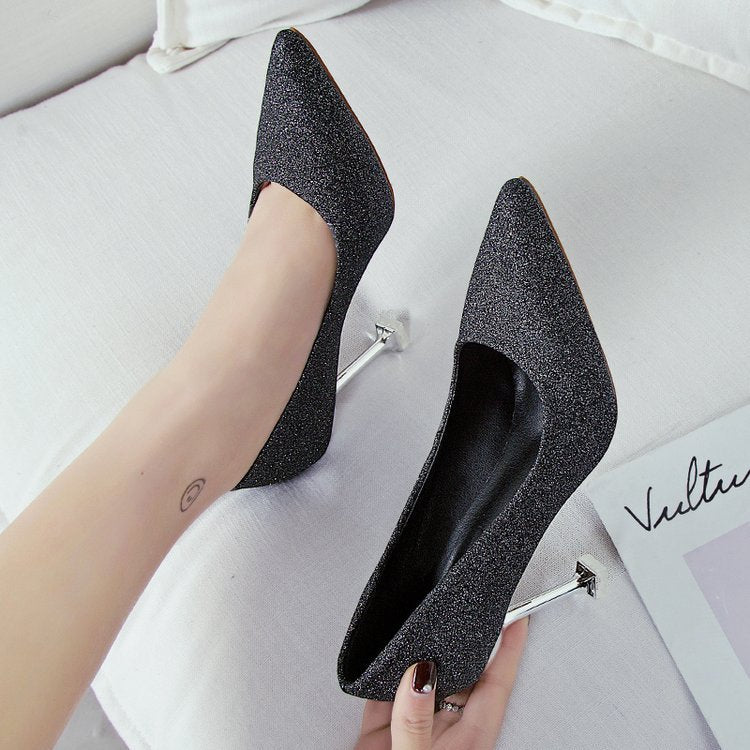 Zapatos puntiagudos de lentejuelas - nexbuy.com.mx