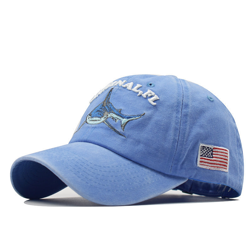 Gorra de béisbol con bordado de tiburón – Estilo atrevido y urbano - nexbuy.com.mx