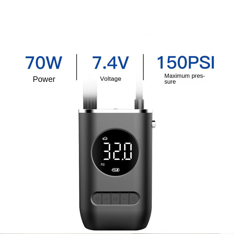 Compresor de Aire Portátil para Auto 150 PSI – Inflador Automático 12V