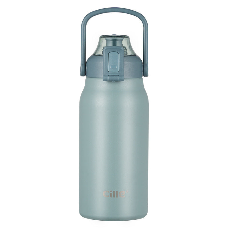 Botella con popote de acero inoxidable - nexbuy.com.mx