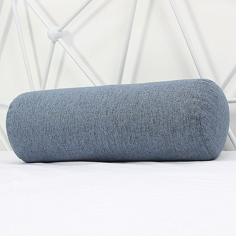 Almohada Cilíndrica de Algodón y Lino - Soporte Lumbar y Estilo Moderno - nexbuy.com.mx