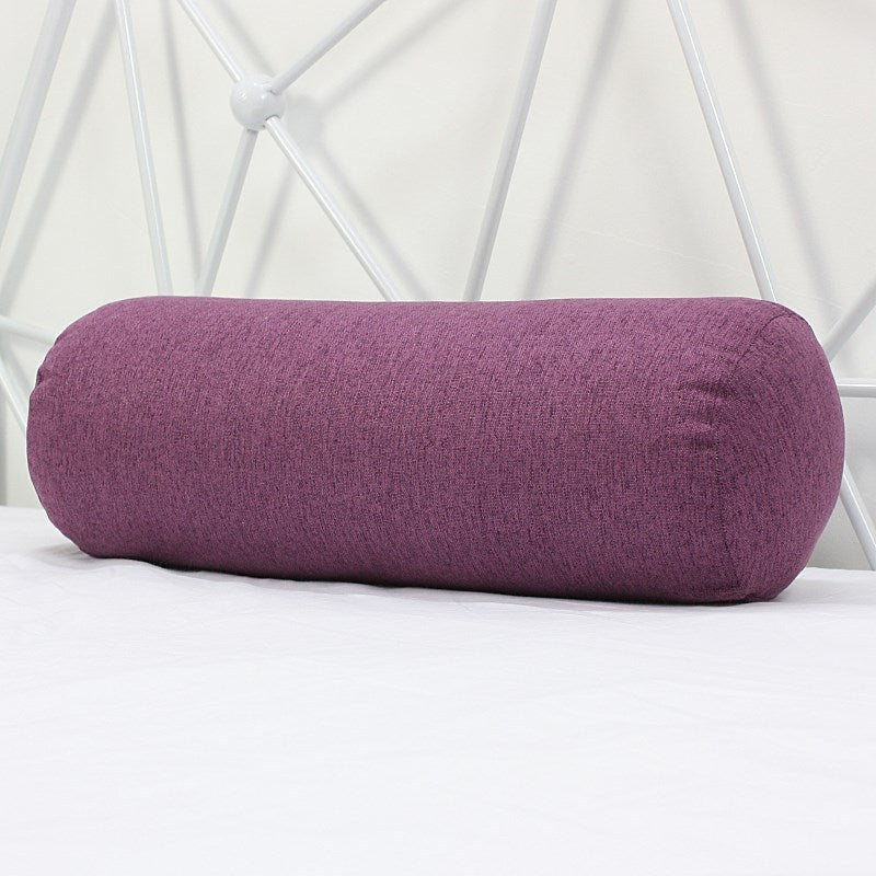 Almohada Cilíndrica de Algodón y Lino - Soporte Lumbar y Estilo Moderno - nexbuy.com.mx