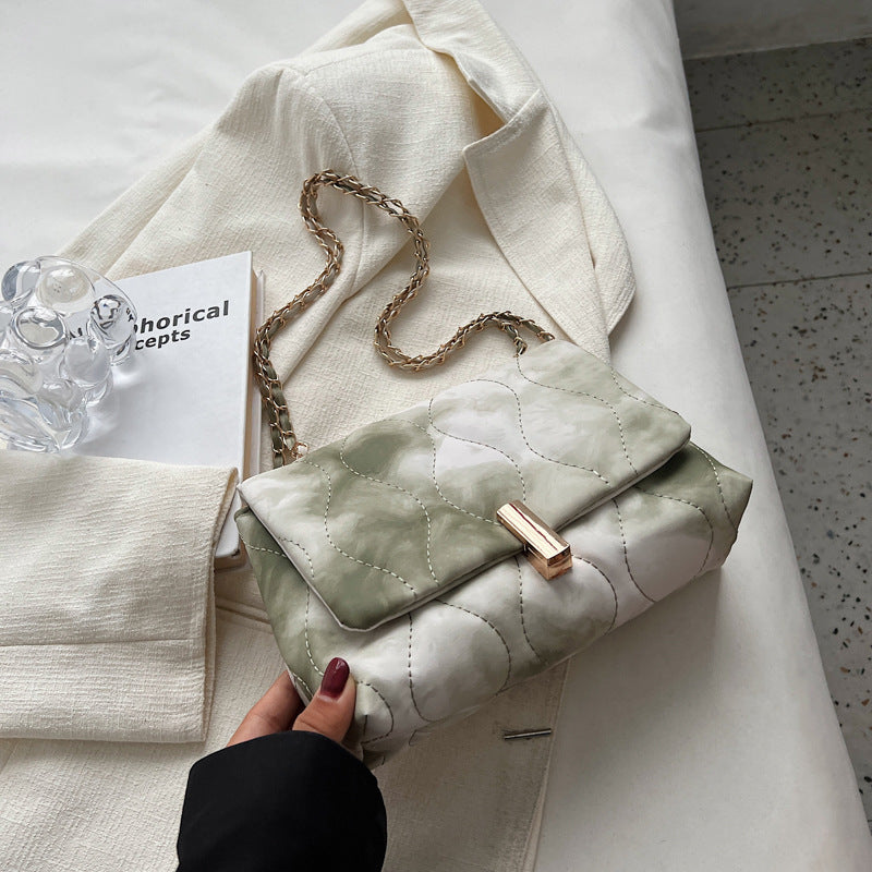 bolso pequeño deslavado para mujeres, bolso de un solo hombro bajo el brazo