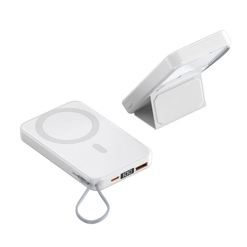 Power Bank Magnético con Soporte para Cables – Diseño Compacto y Elegante - NexBuy.com.mx