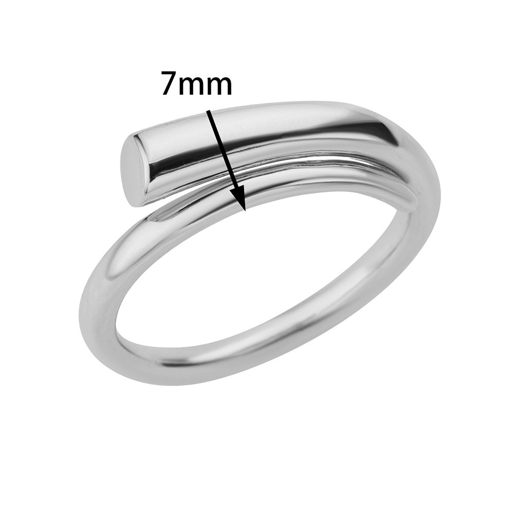 Anillo Unisex con Doble Capa de Zircón – Estilo Geométrico y Elegancia Minimalista - nexbuy.com.mx