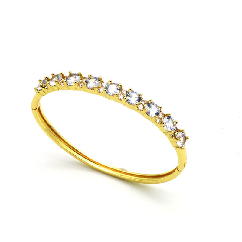 Pulsera dorada con incrustaciones - nexbuy.com.mx