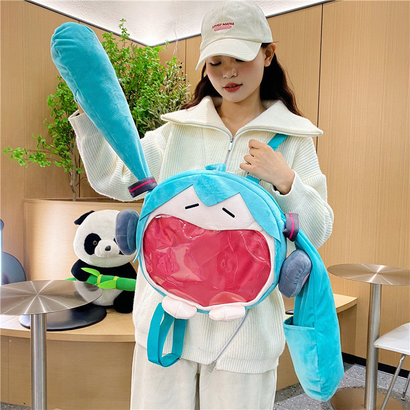 Mochila divertida de felpa Hatsune japonés Miku - nexbuy.com.mx