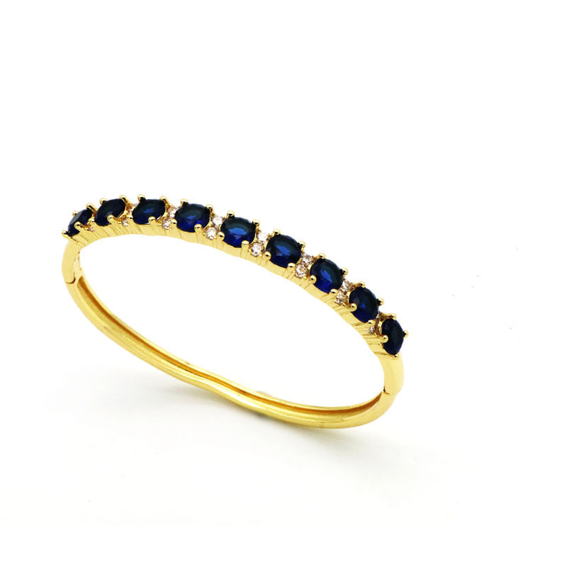 Pulsera dorada con incrustaciones - nexbuy.com.mx