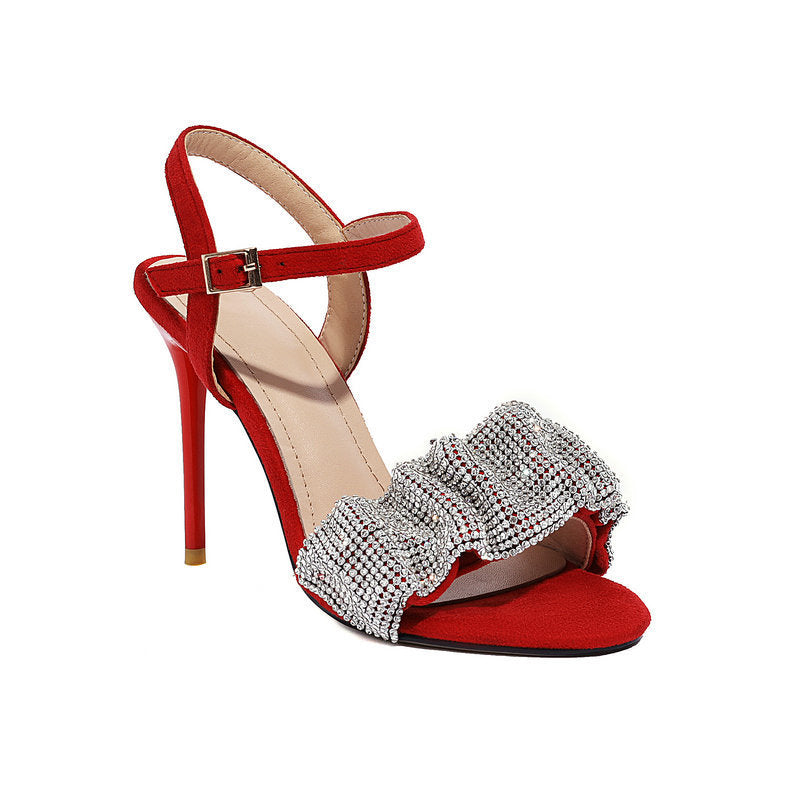 Tacones Romanos de Piel Sintética con Boca de Pez – Elegancia y Estilo para Cada Paso - nexbuy.com.mx