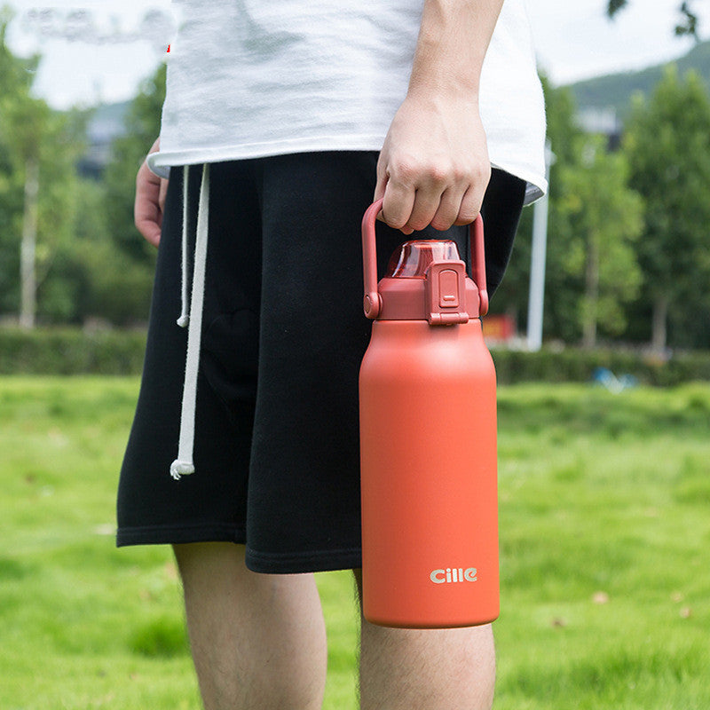 Botella con popote de acero inoxidable - nexbuy.com.mx