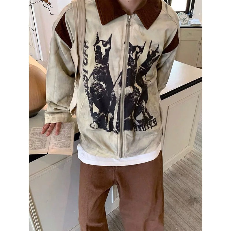 Chaqueta Estilo American Retro – Corte Regular de Algodón con Manga Clásica - nexbuy.com.mx
