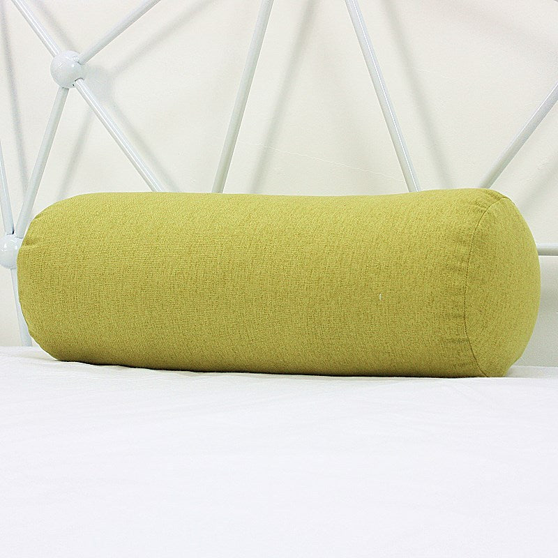 Almohada Cilíndrica de Algodón y Lino - Soporte Lumbar y Estilo Moderno - nexbuy.com.mx