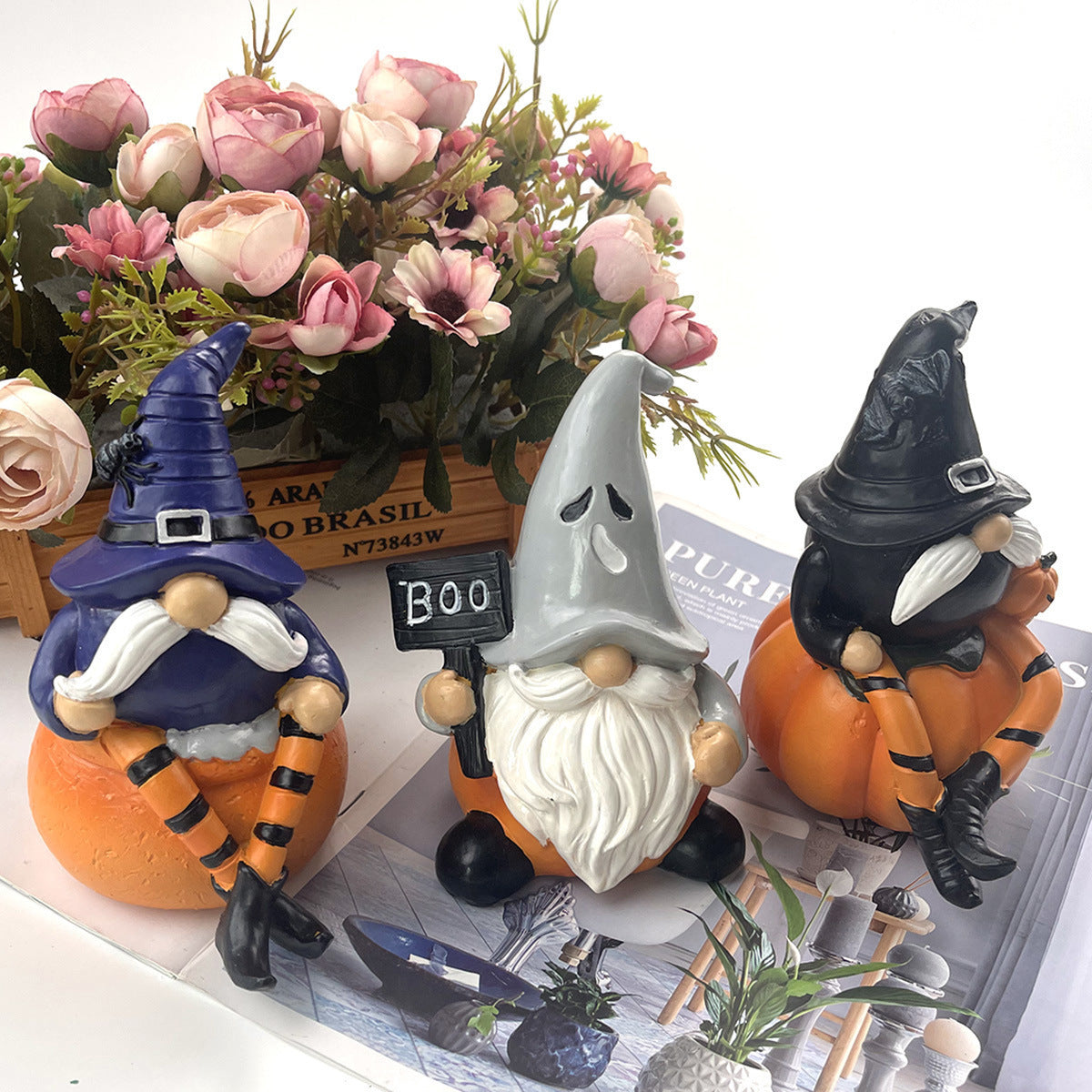 Decoraciones de calabaza de resina - nexbuy.com.mx