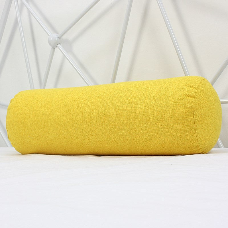Almohada Cilíndrica de Algodón y Lino - Soporte Lumbar y Estilo Moderno - nexbuy.com.mx