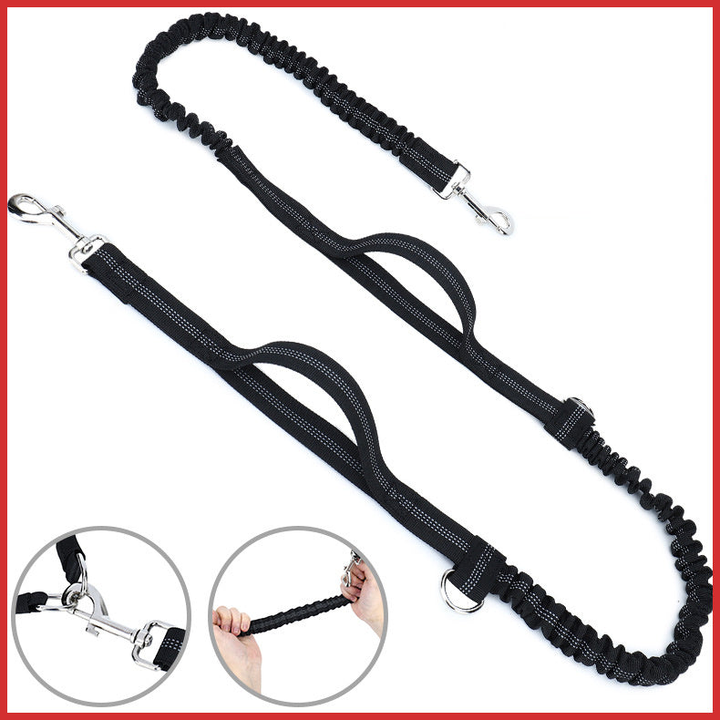 Correa de Entrenamiento Manos Libres con Bolso de Cintura para Perros - nexbuy.com.mx