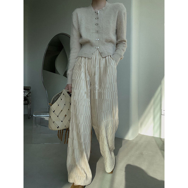 Pantalón Casual de Mujer de Pana – Cintura Alta y Estilo Suelto para Máxima Comodidad -nexbuy.com.mx