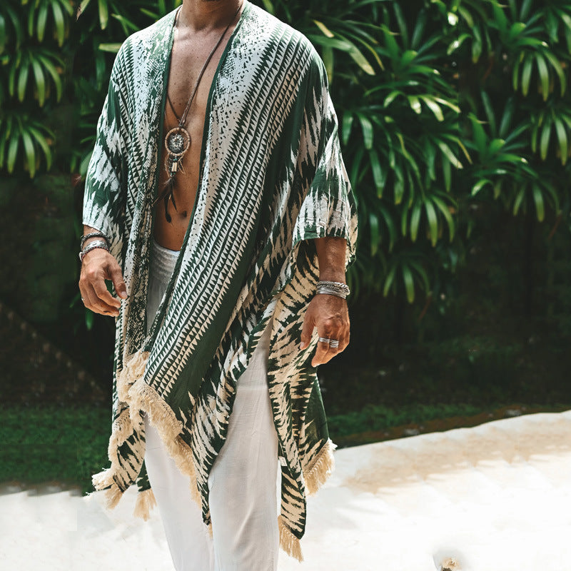 Capa de playa estampada para hombre Trendy Loose - nexbuy.com.mx