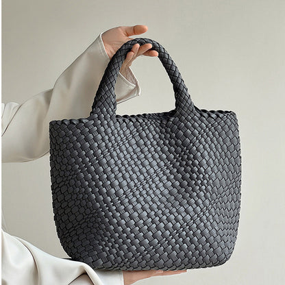 Bolso de gran capacidad tejido a mano para mujer - nexbuy.com.mx