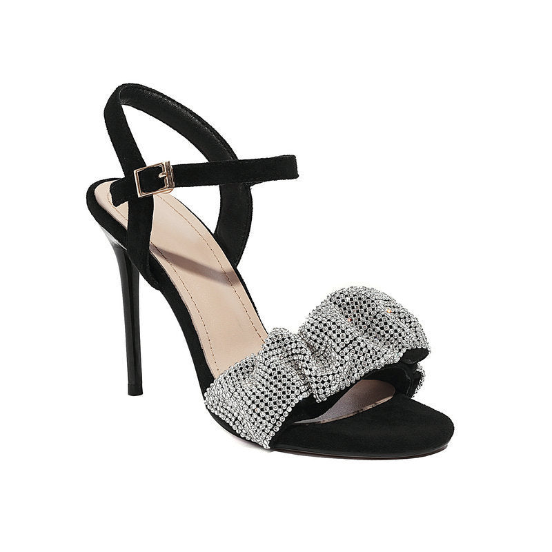 Tacones Romanos de Piel Sintética con Boca de Pez – Elegancia y Estilo para Cada Paso - nexbuy.com.mx