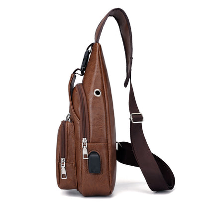 Bolsa de Hombro Casual en Vinipiel para Hombre – Estilo Urbano y Funcional